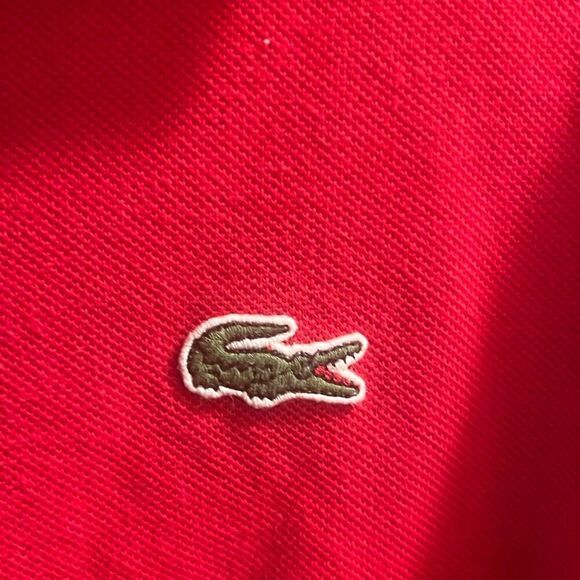 ✨Lacoste Men's Signature Polo Red Sz Large Shirt✨ - Picture 9 of 10